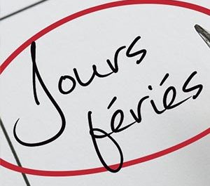 Jours fériés mai 2018