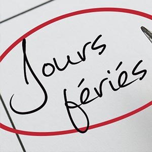 Jours fériés mai 2018